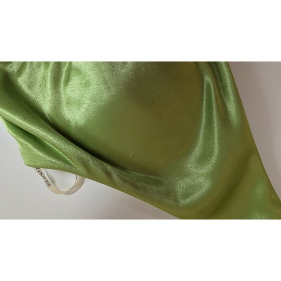 Vintage Y2K 90s City Triangles M Halter Mini Dress Draped Layered Ruched Event - Picture 11 of 12